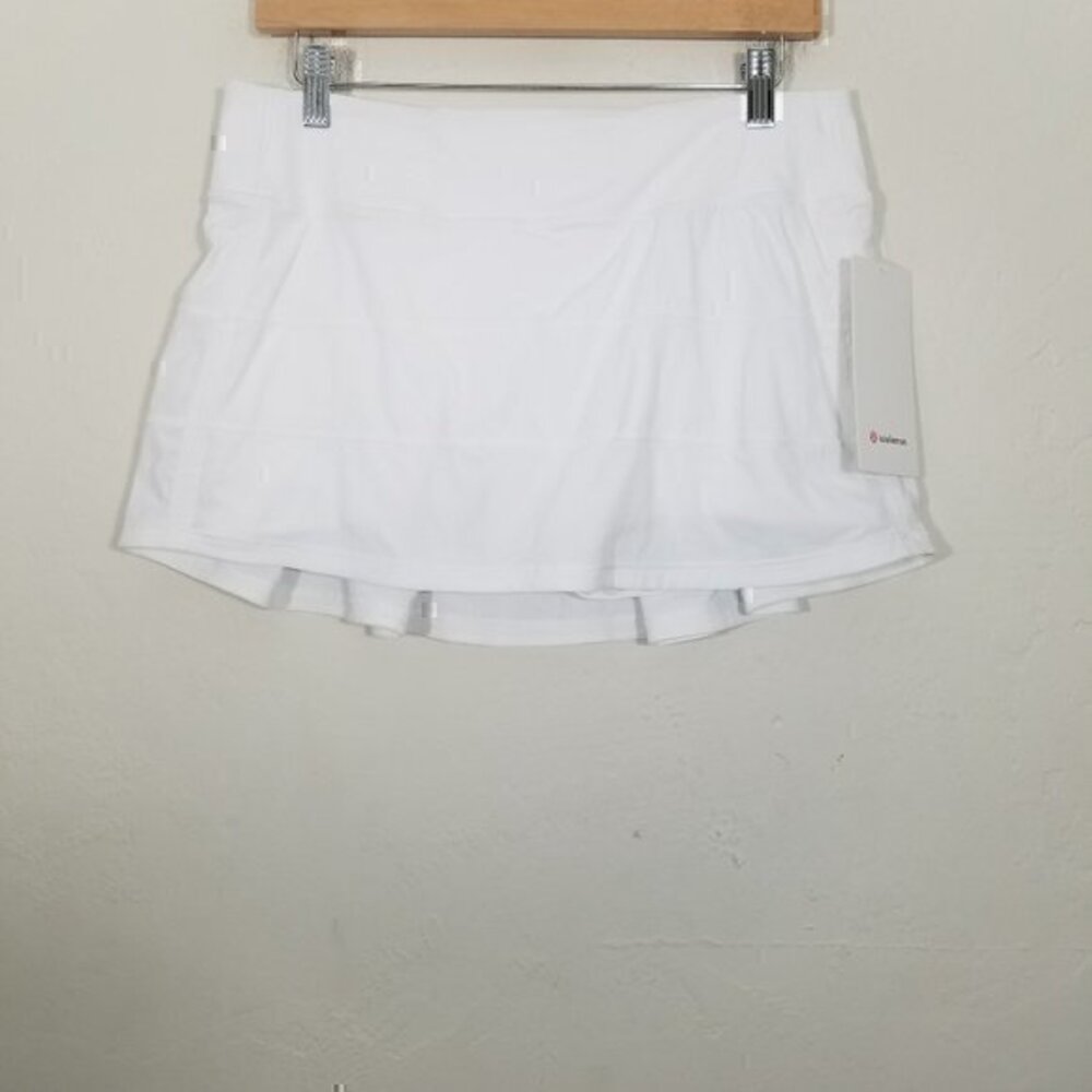 NWT Lululemon Pace Rival MR Skirt WHT‎ Size 8
